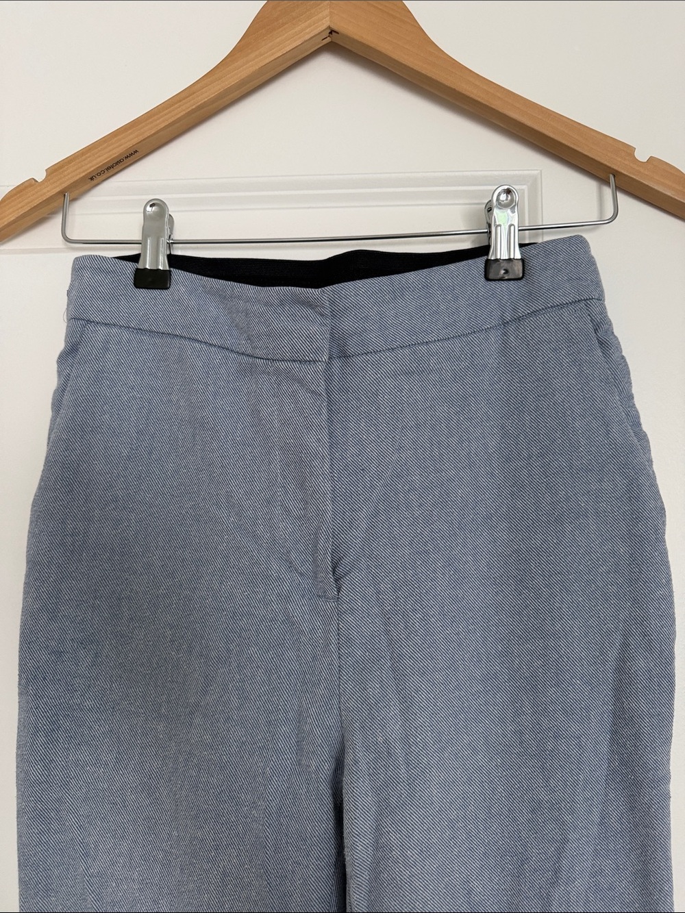 Zara Light Blue straight-Leg Trousers